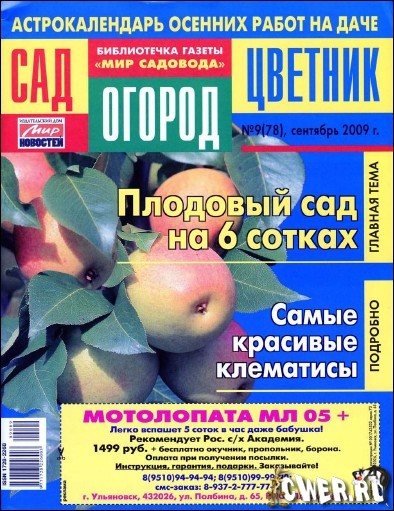 Сад-огород-цветник №9 (78) сентябрь 2009