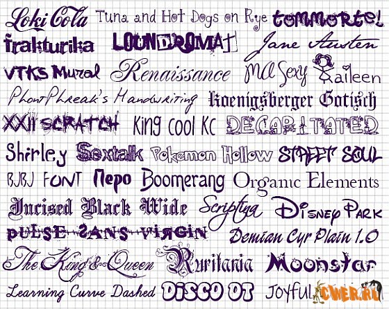 Top 130 Fonts