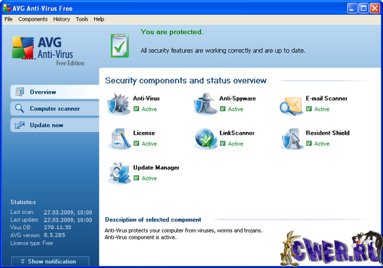 AVG Anti-Virus Free Edition 8.5.285 Build 1462