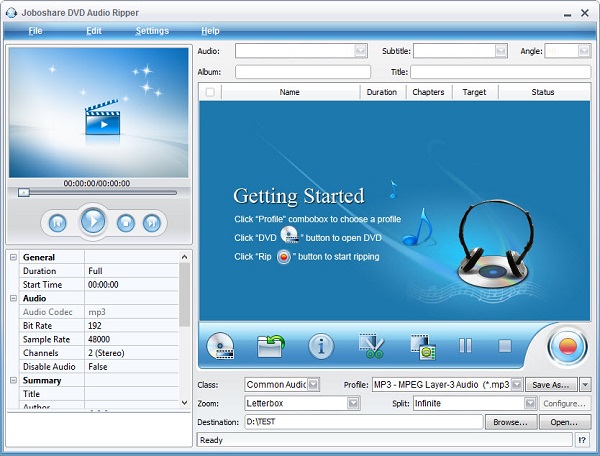 Joboshare DVD Audio Ripper 3.5.3 Build 0618