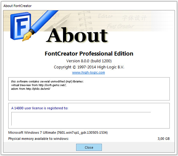 High-Logic FontCreator Professional