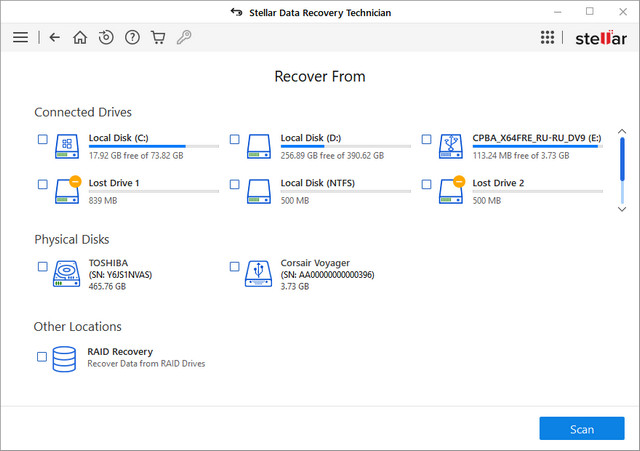 Stellar Data Recovery