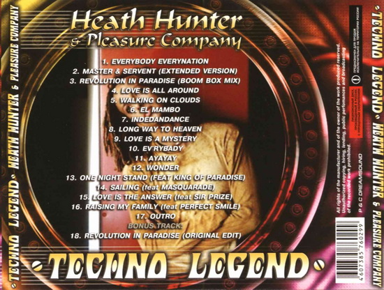 Heath Hunter back cd