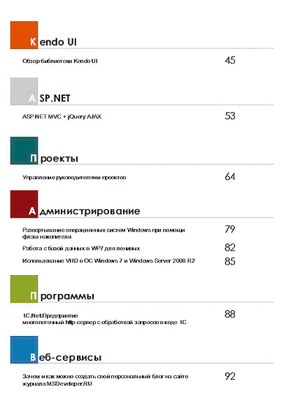 MSDeveloper.RU №11 ноябрь 2011 содержание 2