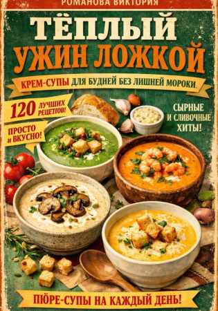 Виктория Романова. Тёплый ужин ложкой: крем-супы для будней без лишней мороки