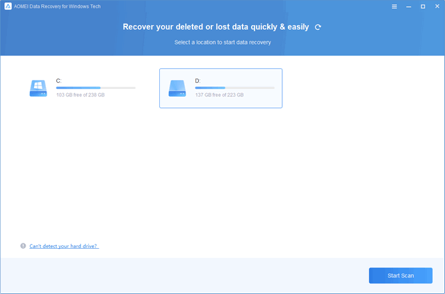 AOMEI Data Recovery for Windows