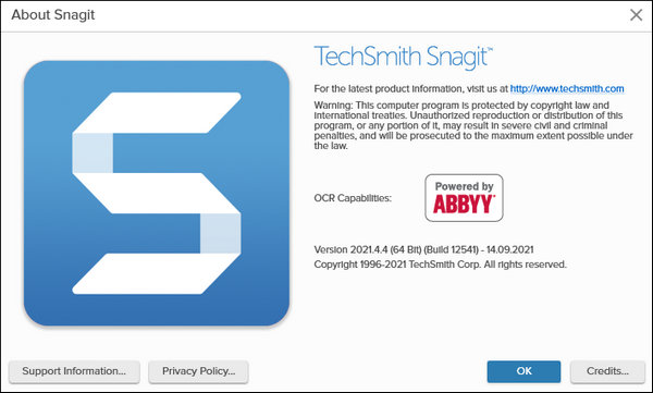 TechSmith Snagit 2021.4.4 Build 12541