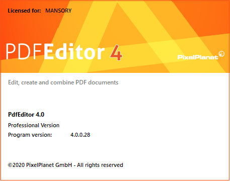 PixelPlanet PdfEditor 4.0.0.28