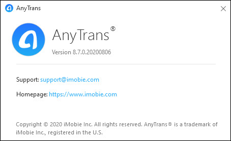 AnyTrans for iOS 8.7.0.20200806