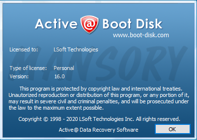 Active Boot Disk 16.0