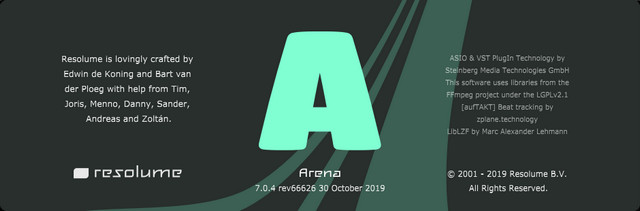 Resolume Arena 7.0.4 Rev 66626