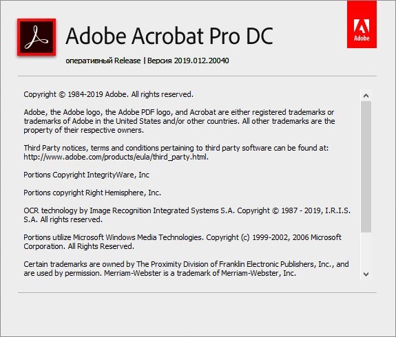 Adobe Acrobat Pro DC 2019.012.20040