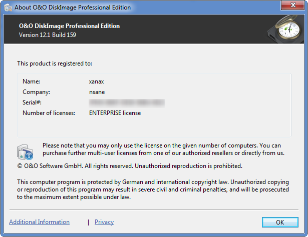 O&O DiskImage Professional 12.1.159