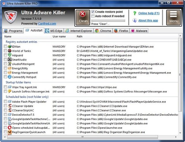 Ultra Adware Killer Pro 7.5.1.0