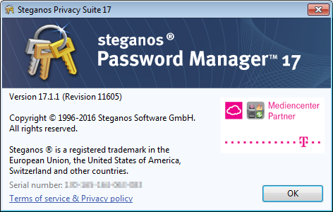 Steganos Privacy Suite 17.1.1 Revision 11605