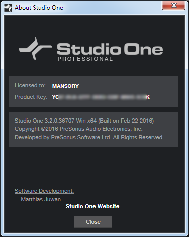 PreSonus Studio One Pro 3.2.0.36707