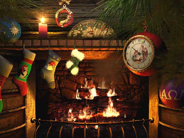 Fireside Christmas 3D Screensaver