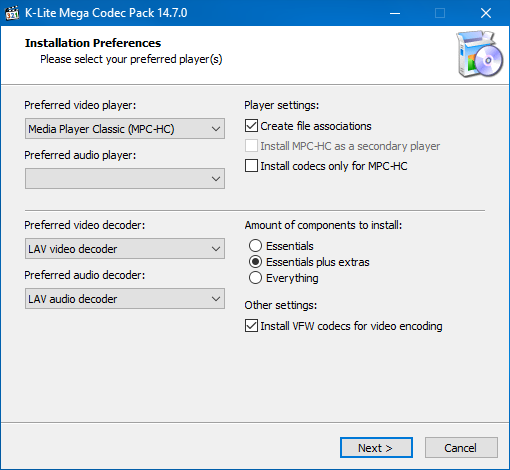 K-Lite Codec Pack