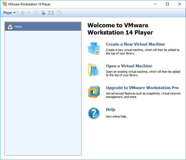 VMware Workstation Player 14.1.0 Build 7370693 Commercial