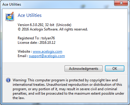 Ace Utilities 6.3.0 Build 292 Final