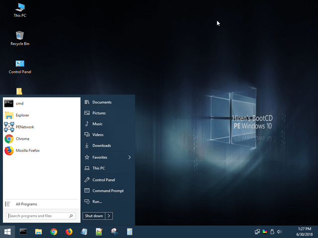 Hiren’s BootCD PE
