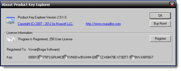 Product Key Explorer 2.9.1.0