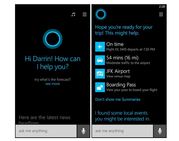 Cortana work