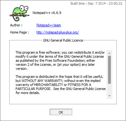 Notepad++ 6.6.9