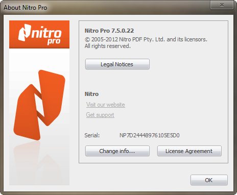 Nitro PDF Professional 7.5.0.22