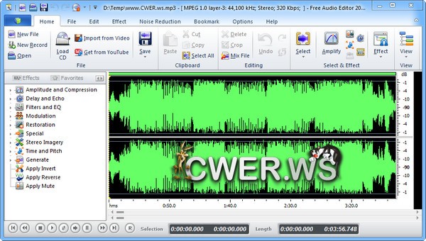 Free Audio Editor Deluxe 8.6.1