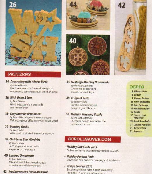 ScrollSaw Woodworking & Crafts №61 (Holiday 2015)с1